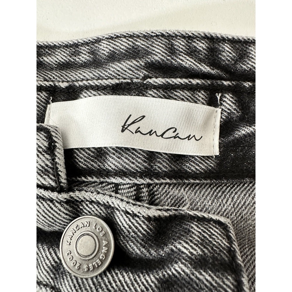 KanCan Wide Leg Jeans‎ Women's Size 5/26 (27x32) Black Button Fly - Picture 3 of 8